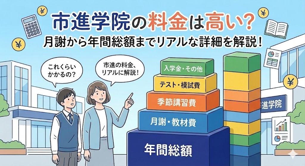 市進学院の料金は高い？