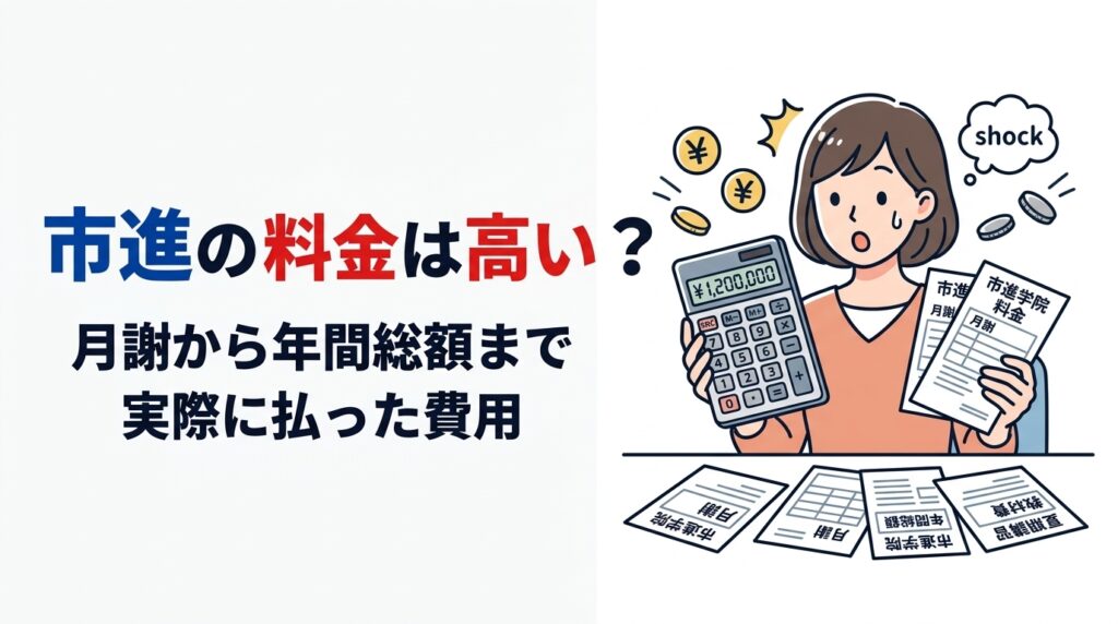 市進学院の料金は高い？【月謝から年間総額まで実際に払った費用