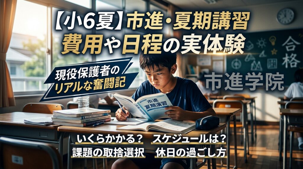 【小６夏】市進・夏期講習の費用や日程の実体験