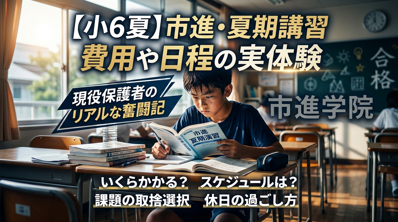 【小6夏】市進・夏期講習の費用や日程の実体験